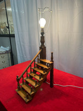 Load image into Gallery viewer, Wooden stairway lamp
