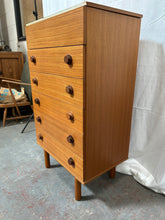Load image into Gallery viewer, Mid-century teak chest of drawers

