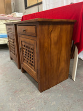 Load image into Gallery viewer, Ganga Latic Jali Sheesham wood bediside tables
