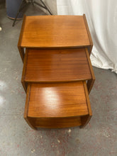 Load image into Gallery viewer, Vintage mid-century modern teak nest of tables
