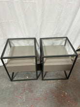 Load image into Gallery viewer, Modern glass top night stands
