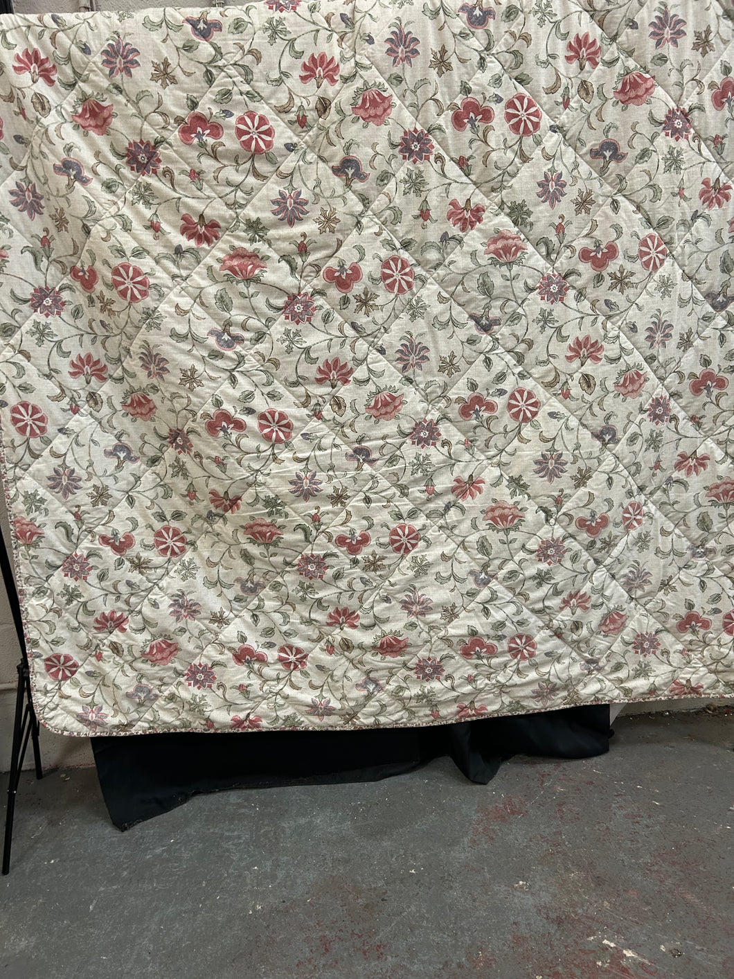 Vintage Dorma V&A Kalamkari Quilted Bedspread / Throw