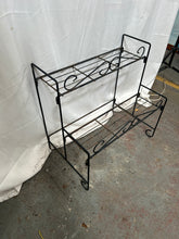Load image into Gallery viewer, 2 tier iron plant stand

