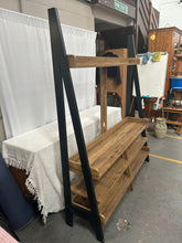 Load image into Gallery viewer, Dark Bronx oak effect tv ladder unit
