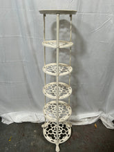 Load image into Gallery viewer, White 6 tier iron plant stand
