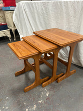 Load image into Gallery viewer, Vintage mid-century modern teak nest of tables
