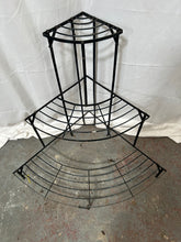 Load image into Gallery viewer, 3 tier iron corner plant stand
