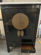 Load image into Gallery viewer, Chinese black lacquer marriage/wedding cabinet
