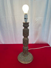 Load image into Gallery viewer, Vintage hand-carved Burmese lamp
