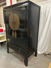 Load image into Gallery viewer, Chinese black lacquer marriage/wedding cabinet

