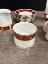 Load image into Gallery viewer, Elizabethan Burgundy Tea Set
