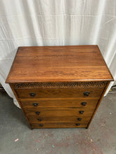 Load image into Gallery viewer, Vintage oak chest of drawers
