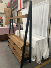 Load image into Gallery viewer, Dark Bronx oak effect tv ladder unit
