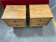 Load image into Gallery viewer, Parquet Oak bedside tables
