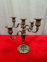Load image into Gallery viewer, 5 tier silver plated candle holder
