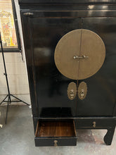 Load image into Gallery viewer, Chinese black lacquer marriage/wedding cabinet
