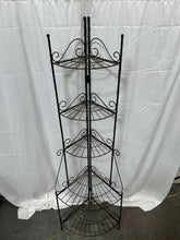 Load image into Gallery viewer, 5 tier iron corner plant stand
