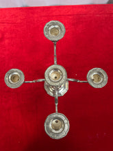 Load image into Gallery viewer, 5 tier silver plated candle holder

