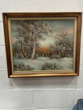 Load image into Gallery viewer, Winter forest painting
