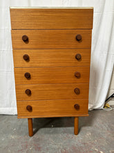 Load image into Gallery viewer, Mid-century teak chest of drawers
