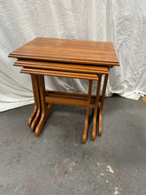 Load image into Gallery viewer, Vintage mid-century modern teak nest of tables
