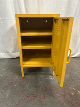 Load image into Gallery viewer, MMT Yellow metal locker style bedside table
