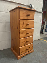 Load image into Gallery viewer, Pine tall chest of drawers
