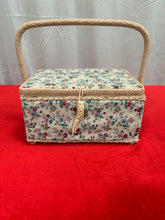 Load image into Gallery viewer, Vintage floral sewing basket
