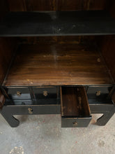 Load image into Gallery viewer, Chinese black lacquer marriage/wedding cabinet

