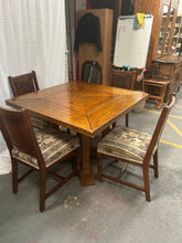 Load image into Gallery viewer, Extending/swivel dining table &amp; 4 chairs
