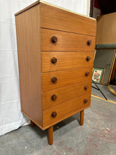 Load image into Gallery viewer, Mid-century teak chest of drawers
