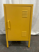 Load image into Gallery viewer, MMT Yellow metal locker style bedside table
