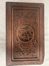 Load image into Gallery viewer, vintage hand carved wooden trinket/jewellery box
