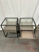 Load image into Gallery viewer, Modern glass top night stands
