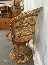 Load image into Gallery viewer, Vintage boho bamboo kids peacock chair
