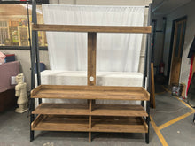 Load image into Gallery viewer, Dark Bronx oak effect tv ladder unit

