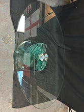 Load image into Gallery viewer, oval glass top coffee table
