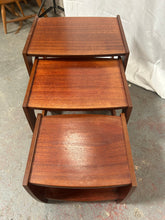 Load image into Gallery viewer, Vintage teak nest of tables
