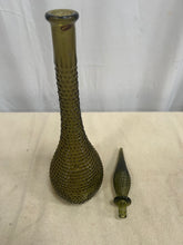 Load image into Gallery viewer, Vintage olive green empoli genie bottle
