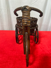 Load image into Gallery viewer, wicker tricycle plant pot

