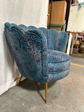 Load image into Gallery viewer, Abigail Ahern Reno Blue Leopard Print Chair
