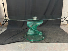 Load image into Gallery viewer, oval glass top coffee table
