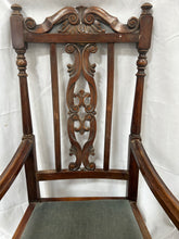 Load image into Gallery viewer, Antique Victorian Carved Oak Armchair
