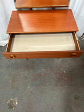Load image into Gallery viewer, Vintage Schreiber teak chest of drawers with mirror
