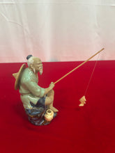 Load image into Gallery viewer, Chinese vintage mud man fisherman
