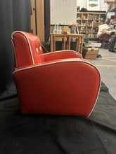Load image into Gallery viewer, Child's Retro Red Leather Chair
