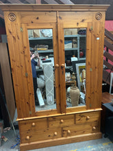 Load image into Gallery viewer, Large pine wardrobe
