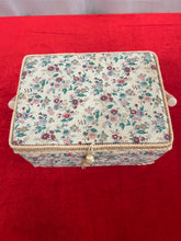 Load image into Gallery viewer, Vintage floral sewing basket
