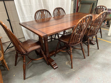 Load image into Gallery viewer, Old Charm dining table &amp; Windsor chairs
