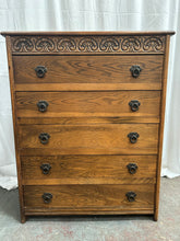 Load image into Gallery viewer, Vintage oak chest of drawers
